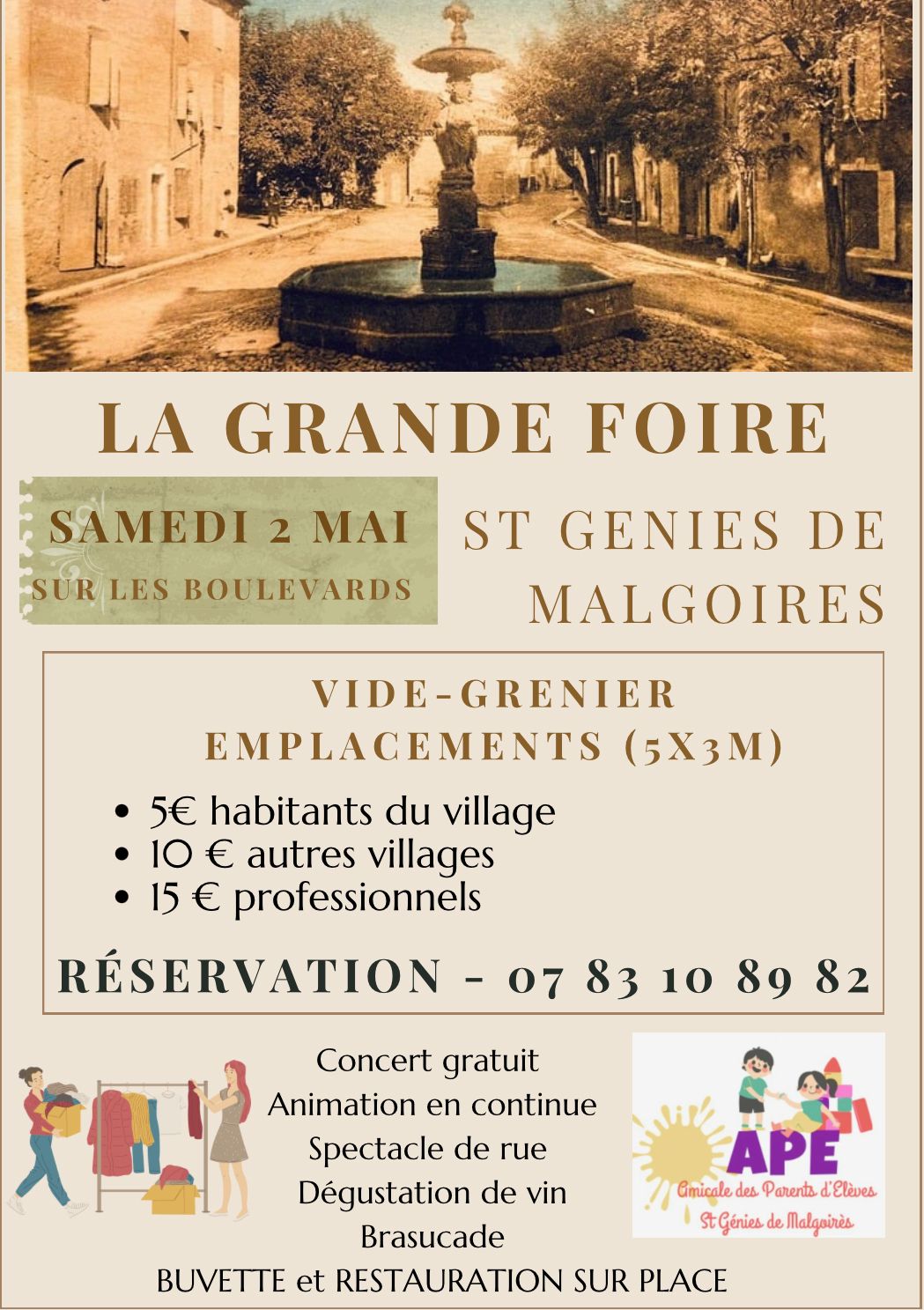 Vide-grenier à Saint-Geniès-de-Malgoirès