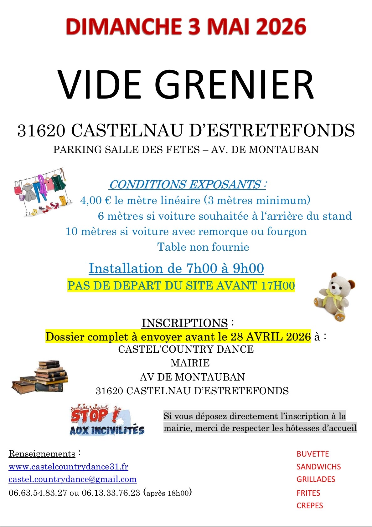 Vide-grenier à CASTELNAU D ESTRETEFONDS