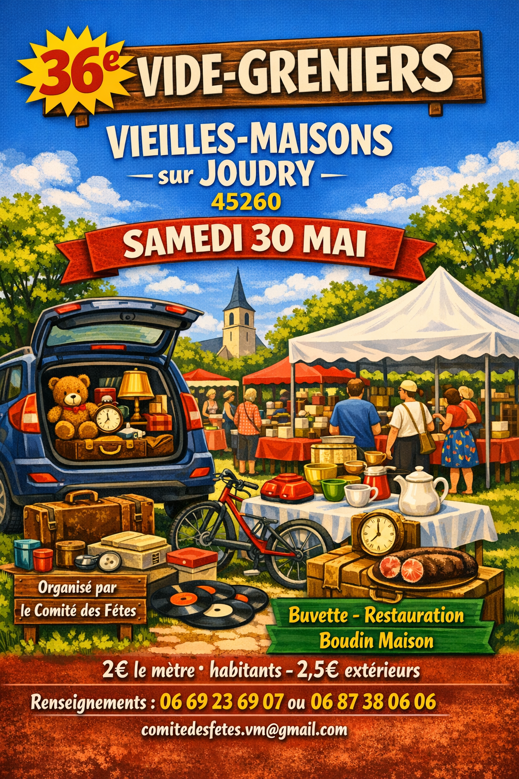 Vide-grenier à VIEILLES-MAISONS-SUR-JOUDRY