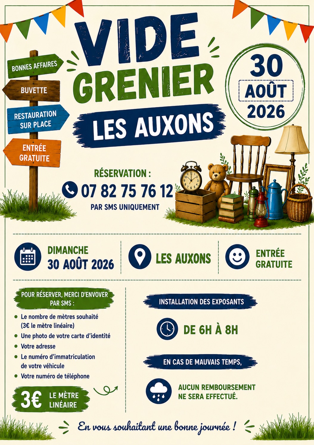 Vide-grenier à Les auxons