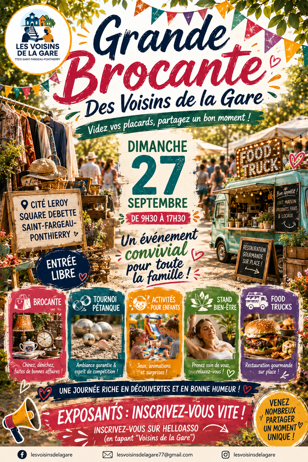 Vide-grenier à Saint-Fargeau-Ponthierry